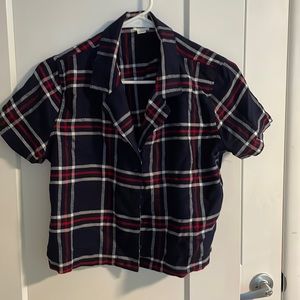 Garage Flannel Crop Top